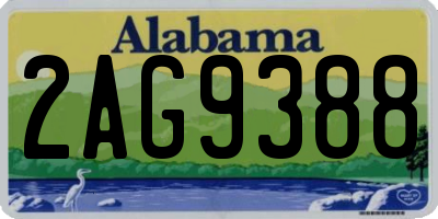 AL license plate 2AG9388