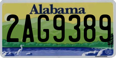 AL license plate 2AG9389