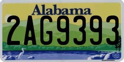 AL license plate 2AG9393