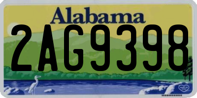 AL license plate 2AG9398