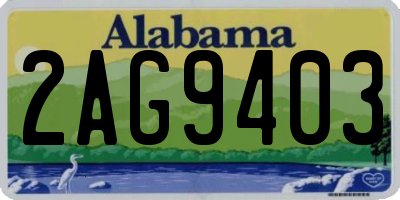 AL license plate 2AG9403