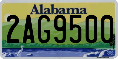 AL license plate 2AG9500