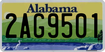 AL license plate 2AG9501