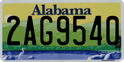 AL license plate 2AG9540