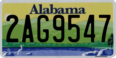 AL license plate 2AG9547