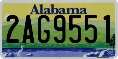 AL license plate 2AG9551