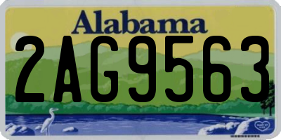 AL license plate 2AG9563