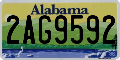 AL license plate 2AG9592