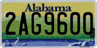 AL license plate 2AG9600