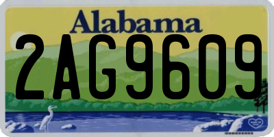 AL license plate 2AG9609