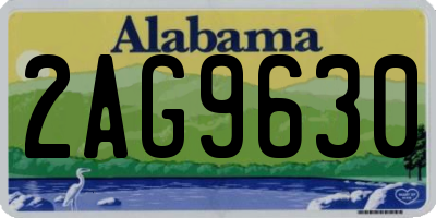 AL license plate 2AG9630