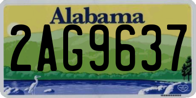 AL license plate 2AG9637