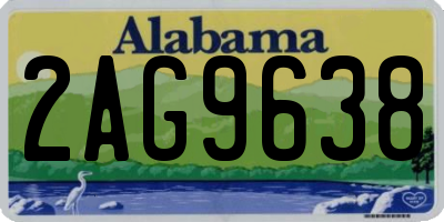 AL license plate 2AG9638