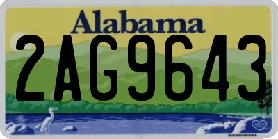 AL license plate 2AG9643