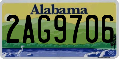AL license plate 2AG9706