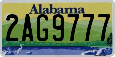 AL license plate 2AG9777