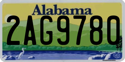 AL license plate 2AG9780