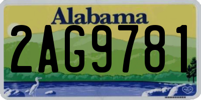 AL license plate 2AG9781