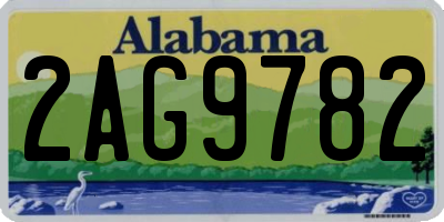 AL license plate 2AG9782