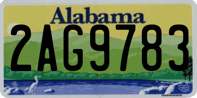 AL license plate 2AG9783