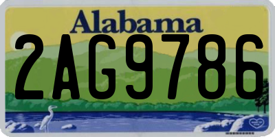 AL license plate 2AG9786