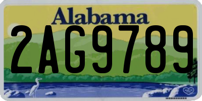 AL license plate 2AG9789