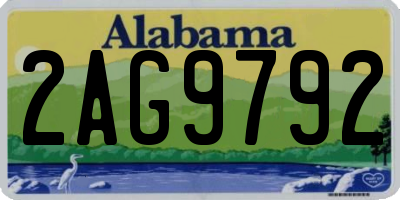 AL license plate 2AG9792