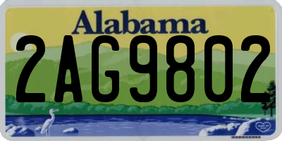 AL license plate 2AG9802