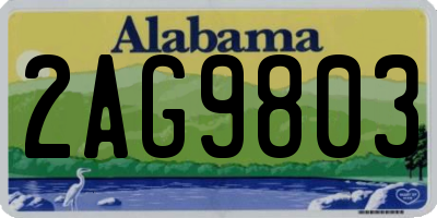 AL license plate 2AG9803