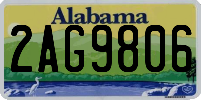 AL license plate 2AG9806