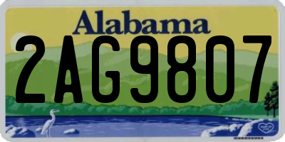 AL license plate 2AG9807