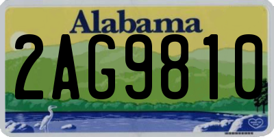AL license plate 2AG9810