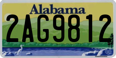 AL license plate 2AG9812