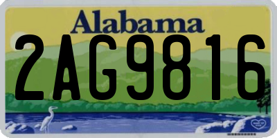 AL license plate 2AG9816