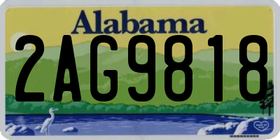 AL license plate 2AG9818