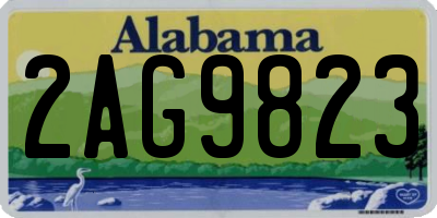 AL license plate 2AG9823