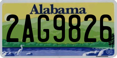 AL license plate 2AG9826