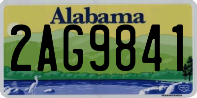 AL license plate 2AG9841