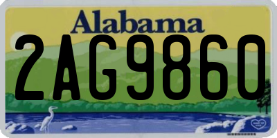 AL license plate 2AG9860