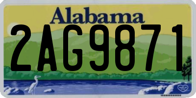 AL license plate 2AG9871