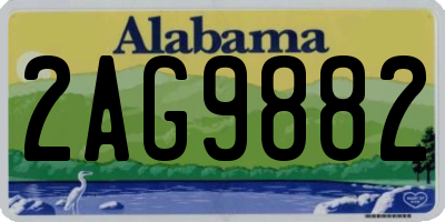 AL license plate 2AG9882