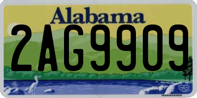 AL license plate 2AG9909