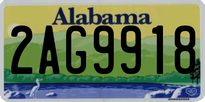 AL license plate 2AG9918
