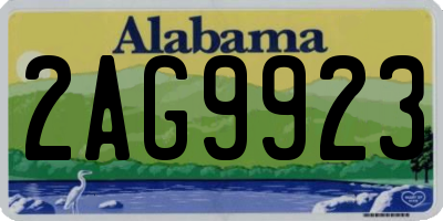 AL license plate 2AG9923