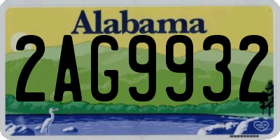 AL license plate 2AG9932