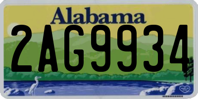 AL license plate 2AG9934