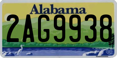 AL license plate 2AG9938