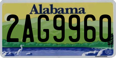 AL license plate 2AG9960