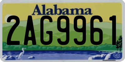 AL license plate 2AG9961