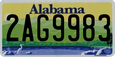 AL license plate 2AG9983